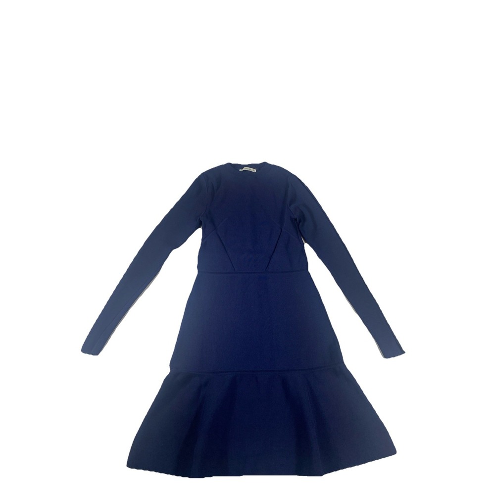 Zara Vintage Dress Small Navy Knit Very Cute !